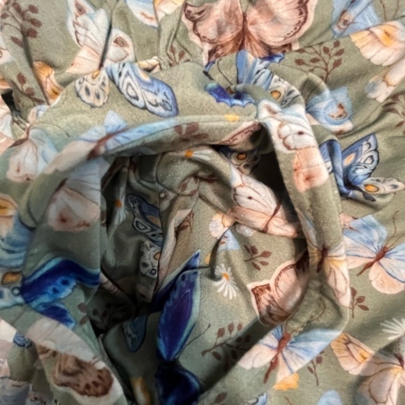 Host Pick ๐๐Lucy Posh Peanut Maternity & after robe green blue butterfly L - Picture 6 of 9